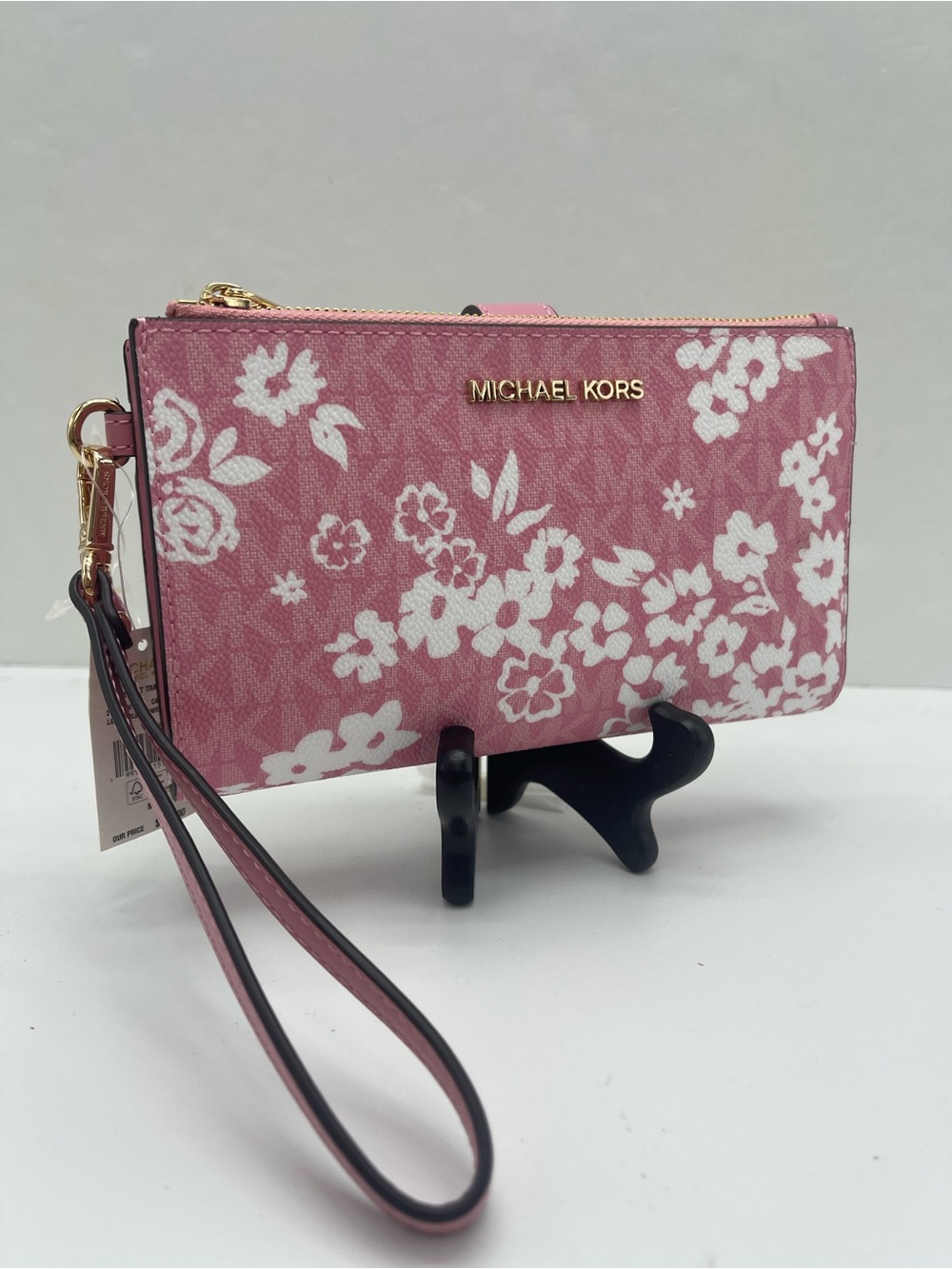 MICHAEL KORS Jet Set Travel Lg Double Zip Printed Signature Logo Wristlet Wallet - Picture 6 of 16